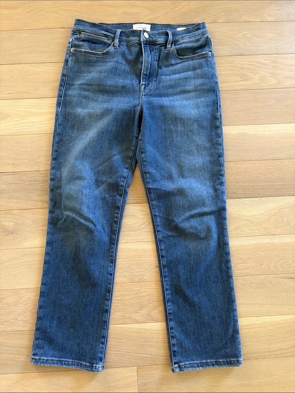 FRAME "Le High Straight" High-Rise Straight-Leg Jeans